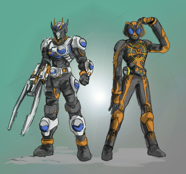 仮面ライダーオーズ　イサキコンボ＆仮面ライダー　リバース