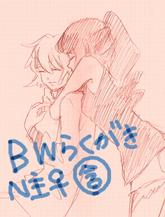 BWらくがき(N主♀有)
