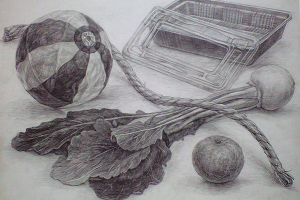 a radish and a container, etc