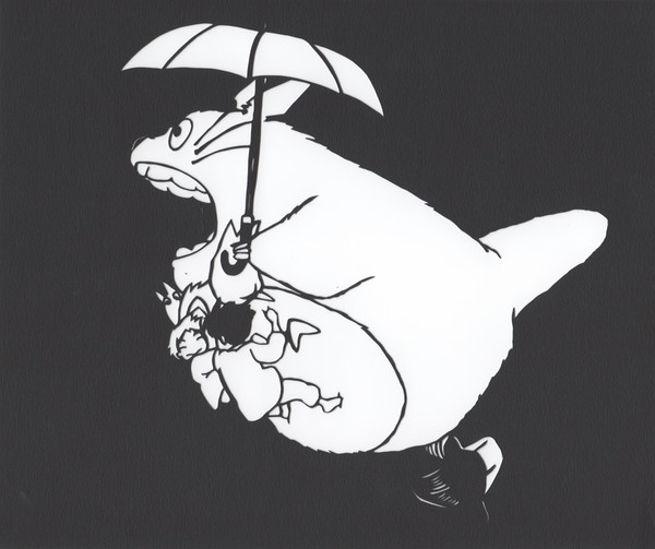 トトロさんたちを切り絵