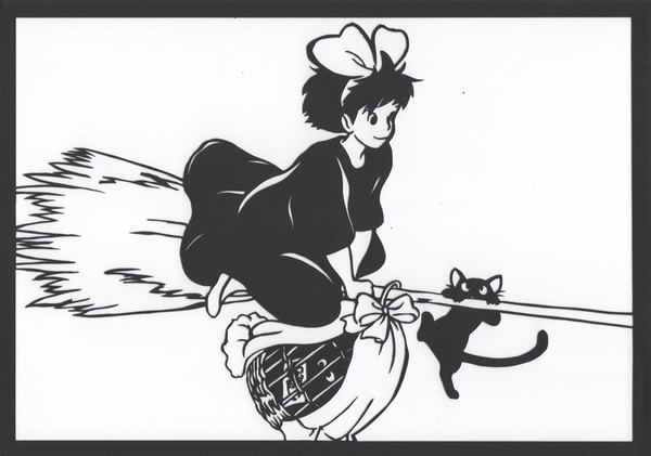 キキさん&ジジさんを切り絵