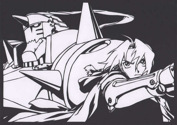 エドさん&アルさんを切り絵