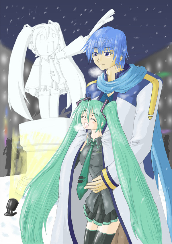 雪祭り会場からお送りしてます