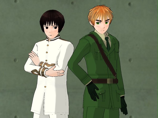 【MMD】軍服菊様が配布されたときいて【APH】