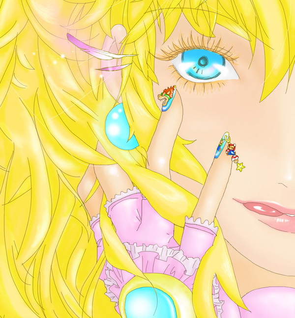 ピーチ姫にシェリルポーズをさせてみた