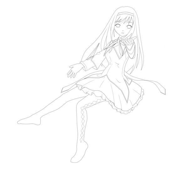ほむら線画
