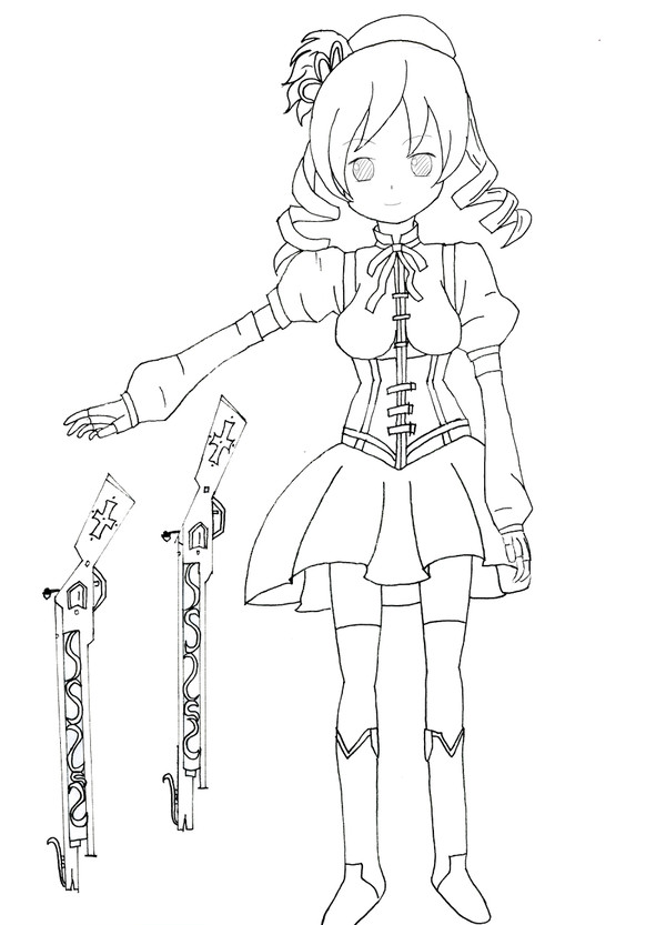 マミさん（線のみ）
