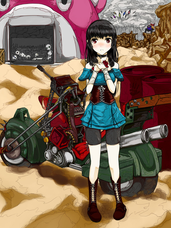 ドールハウス前で待ってます。