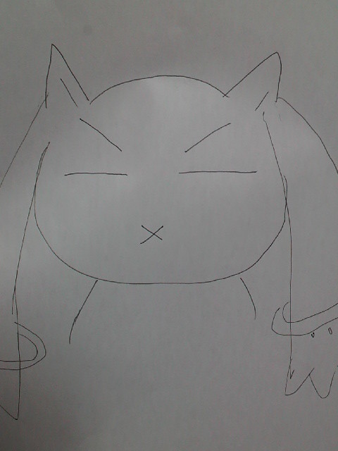 うろ覚えでキュゥべえを描いてみた