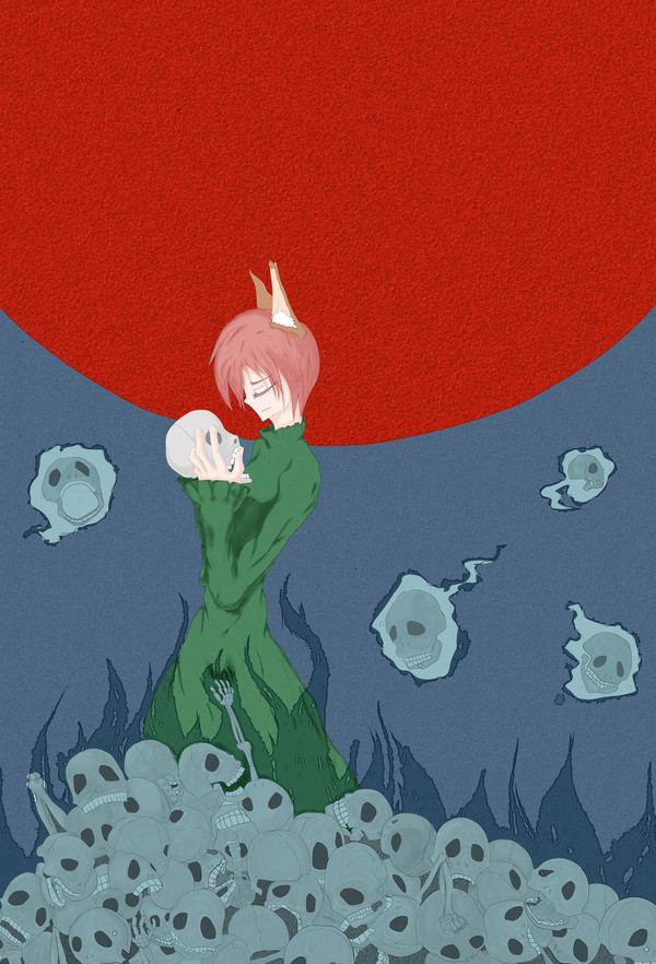 髑髏の山で