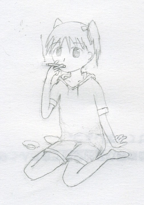 ・・・・・少女喫煙中