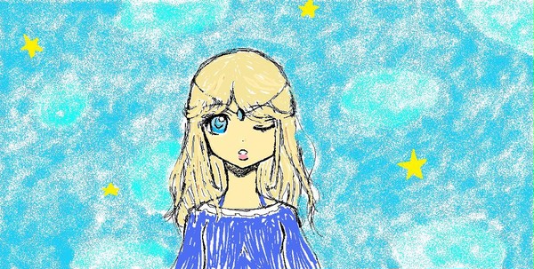 A girl and the sky