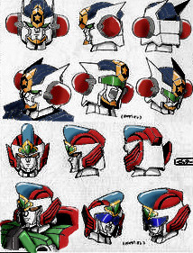 ガンバー０１とゼッター９９の頭