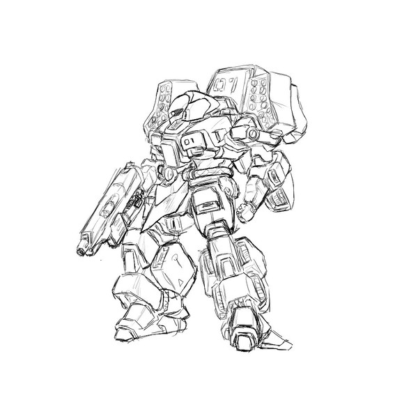 ズサを元々のプロポーション無視で描いてみた