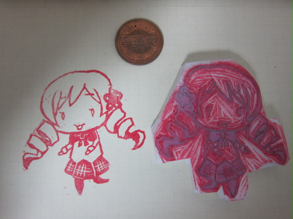 【消しゴムはんこ】マミさんマミマミ