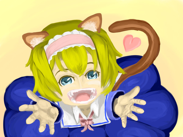 にゃりす「だっこー！」