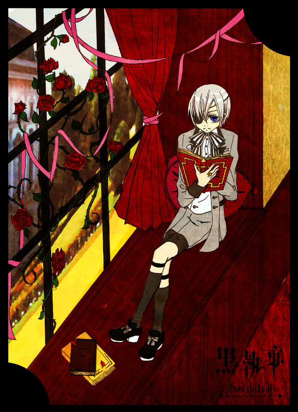 Ciel is reading ^^