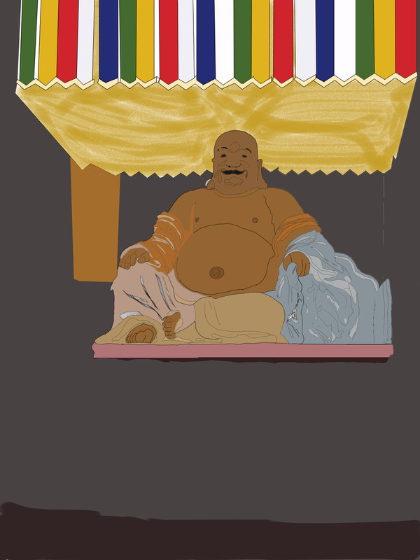 萬福寺の布袋像