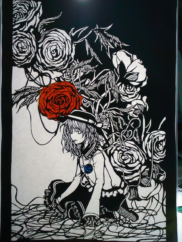 「こいしちゃん」【切り絵】