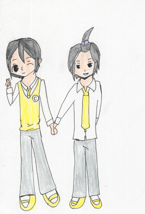 双子知念を描いてみた