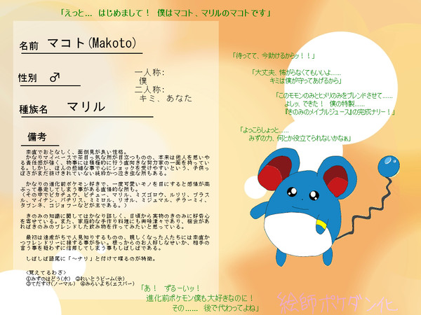 【絵師ぽけだん化】マコト【キャラシ】