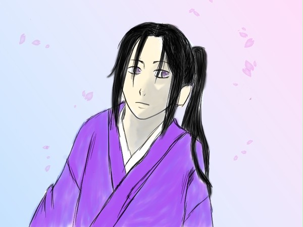 土方さんと桜の花びら