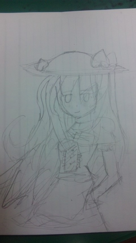 天子下書き描いた