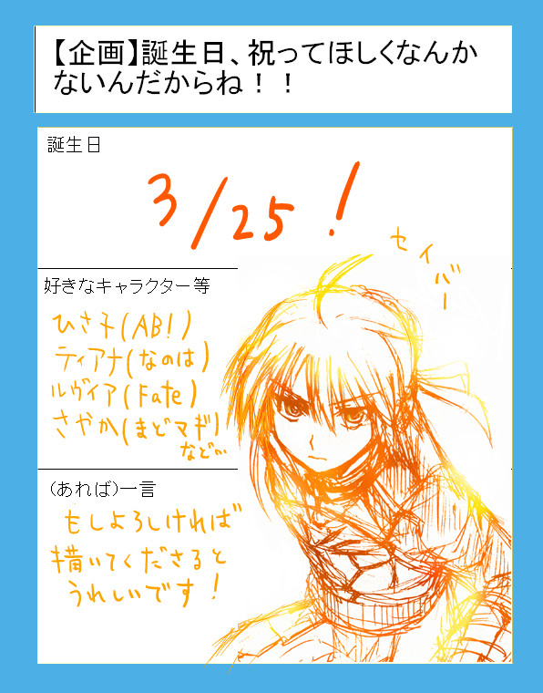 誕生日、祝ってくれたら　