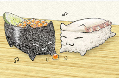 すしねこ(たこ＆いくらぐんかん)