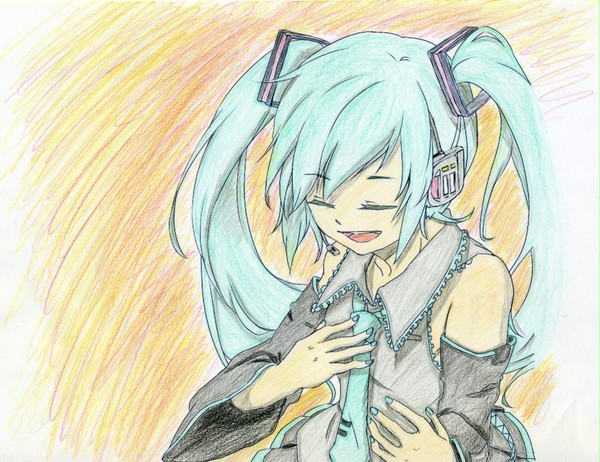 初音ミクを塗らせていただきました。