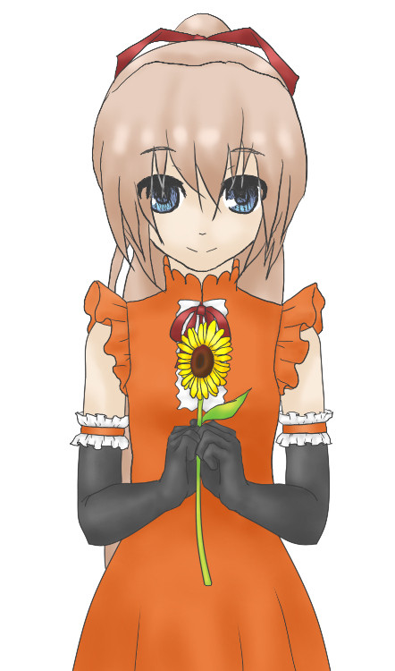 向日葵とヒヨリさん