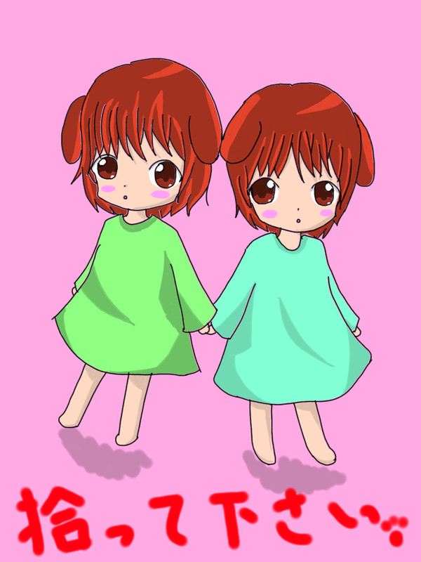 いぬ娘を描いてみた。