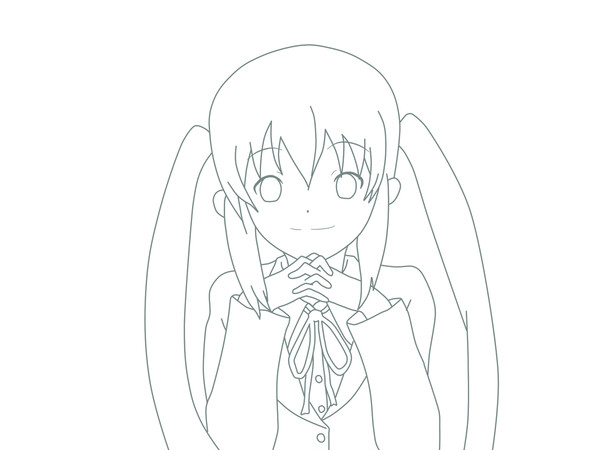 あずにゃん線画　作：弟