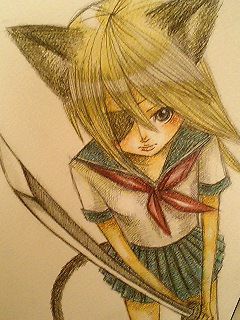 セーラー服とネコミミと眼帯と武器