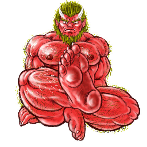 「足、洗え！」赤鬼さんカラー