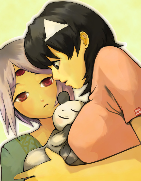 ふゆみちゃん×サティちゃん×ちびっこアニマル×夕方