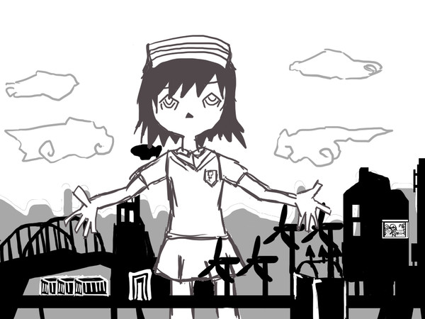 ミサカ 化物語ED風に描いてみた