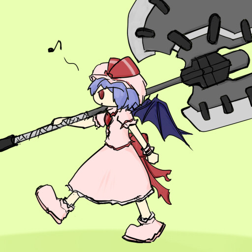 ニコ生お題絵：斧を装備したレミリア