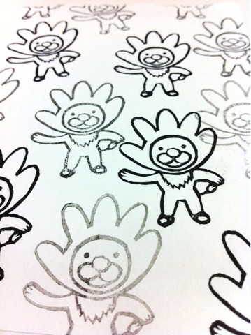 【消しゴムはんこ】さよなライオン