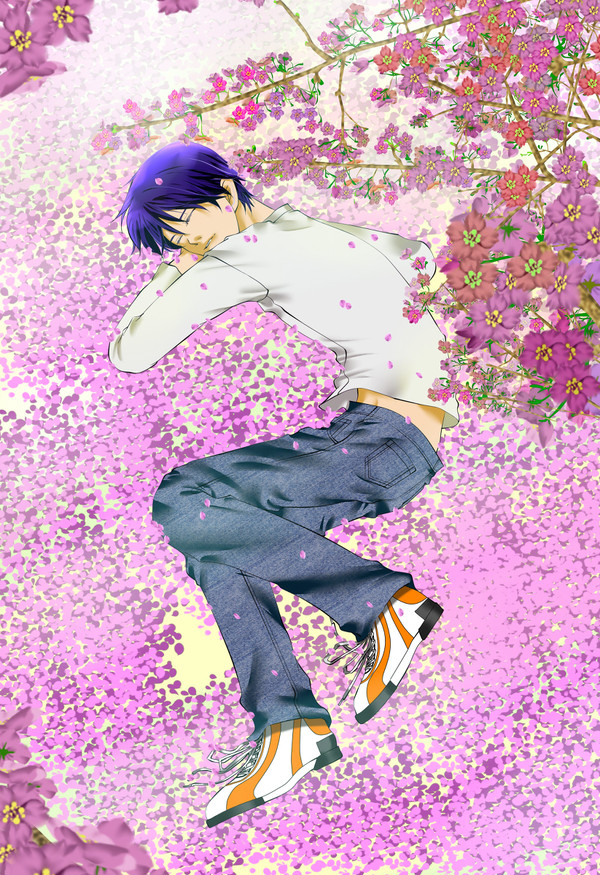 桜で居眠り