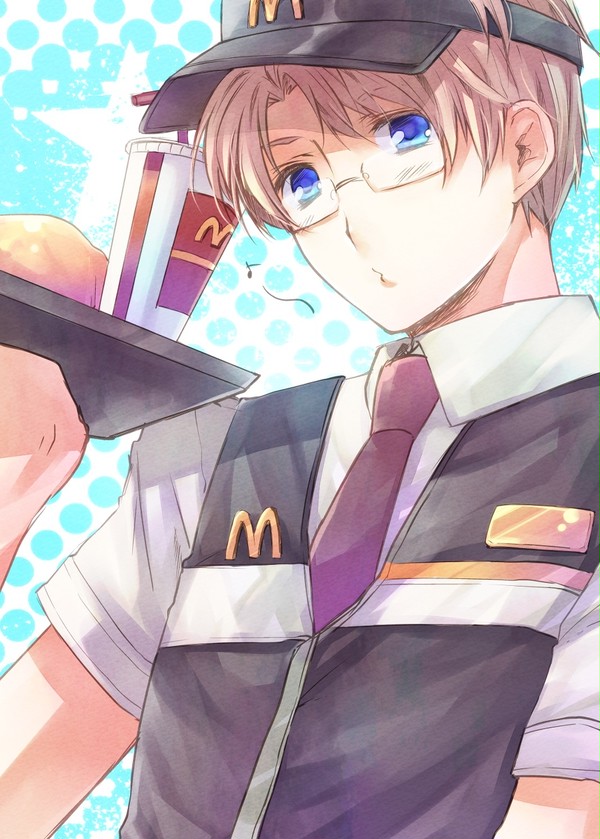 塗ってもらった【ＡＰＨ】([∂]ω[∂]) つ【ハンバーガー】