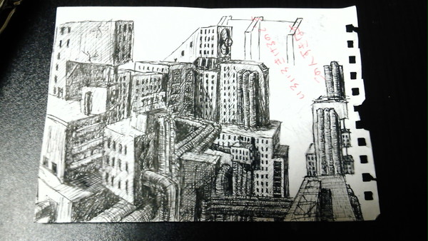 町　落書き