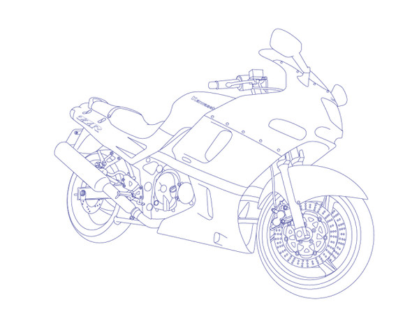 ZZR400_線画