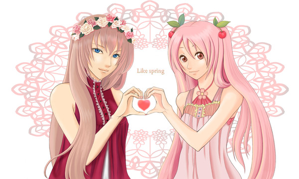 桜ミクと薔薇ルカ