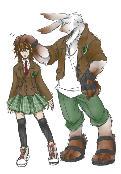 ウサギ男と女の子