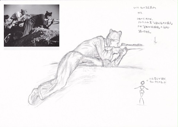 自戒・お絵描き実技3日目-・写真を模写