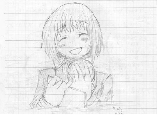 ノートに必死で外川つくしを描いてみた