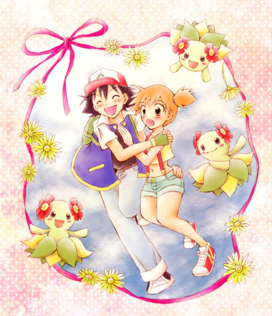 空を舞う花たちと