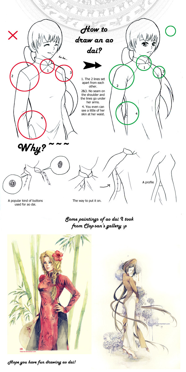 Draw an ao dai