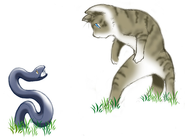 蛇くんと猫くん。